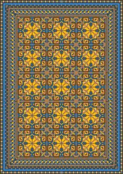 Pompous classic pattern for carpet Stock Illustration