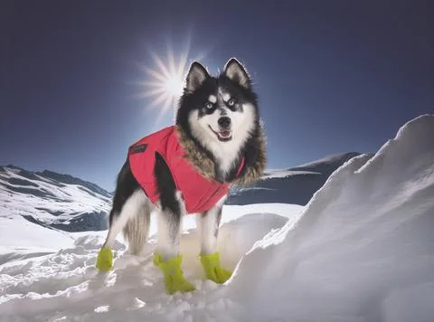 Pomsky in studio Foto stock