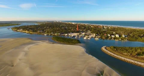 Ponce de Leon Inlet Lighthouse, Ponce Inlet, Florida, USA Stock Footage 218570258