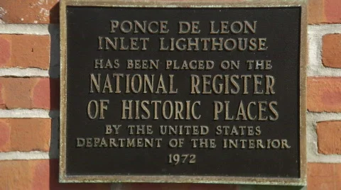 Ponce de Leon Lighthouse Sign Video stock 653358