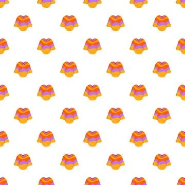 Poncho pattern creating a colorful textile background イラスト素材