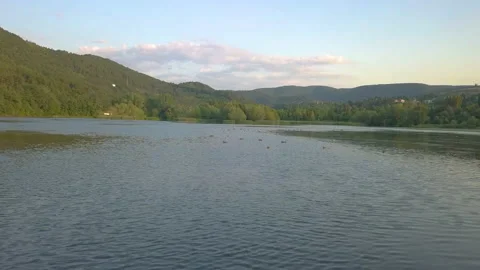 Pond And Mountain View In Pancherevo, Sofia Stock Footage 159506563