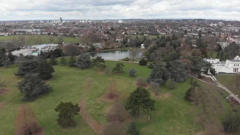 Pond and Park Video stock 87172354