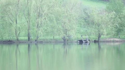 Pond background Stock Footage 75442790