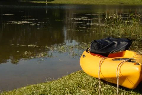 Pond Boat Foto stock