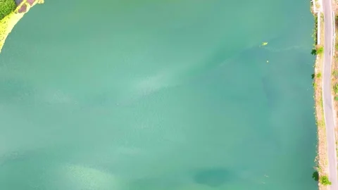 Pond - Drone Shot - Downwards Stock Footage 254263826