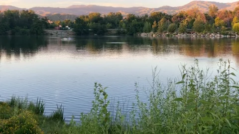 A pond at Esther Simplot Park in Boise Vídeos de archivo 133395798