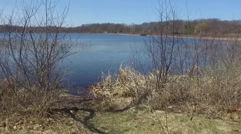 Pond Fly Over Stock Footage 62271235