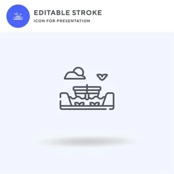 Pond icon vector, filled flat sign, solid pictogram isolated on white, logo Ilustración de archivo