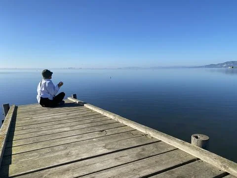 Pond Meditation Stock Photos
