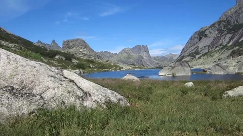Pond in the mountains Stock Footage 81138190