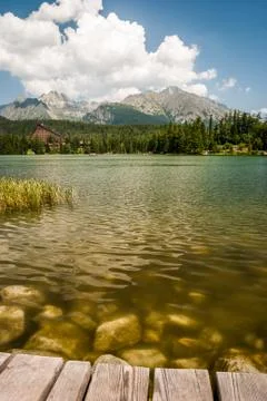 Pond in mountains at summer Stock Photos
