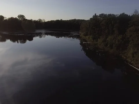 Pond reflection Stock Footage
