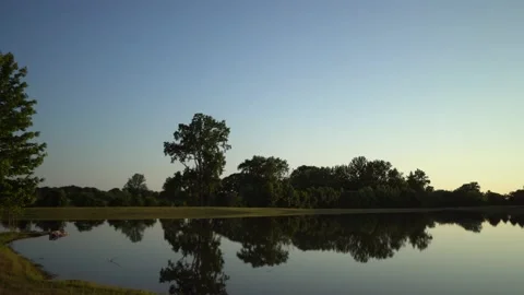 Pond Reflections at Dusk Stock Footage 101256200