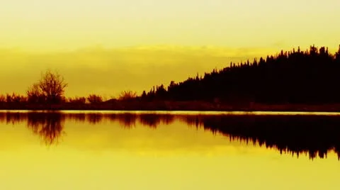 Pond at Sunset Video stock 8927495