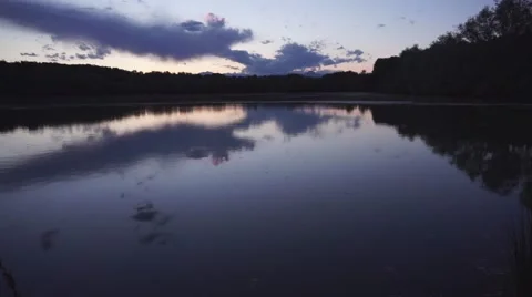 Pond at sunset Stock Footage 63140673