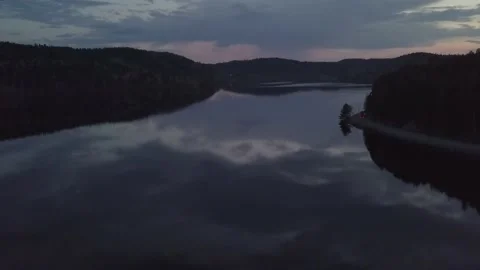 Pond at sunset. Stock Footage 149108247