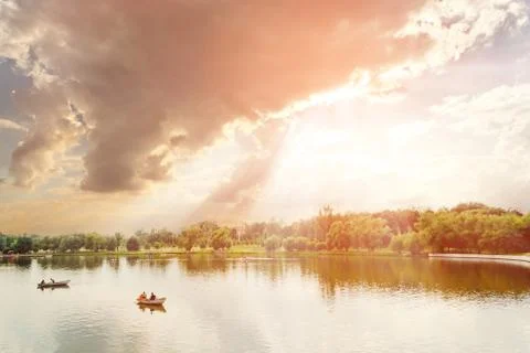 Pond in Tsaritsyno Foto stock