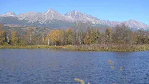 Pond with A View of the Tatras Video stock 104014067