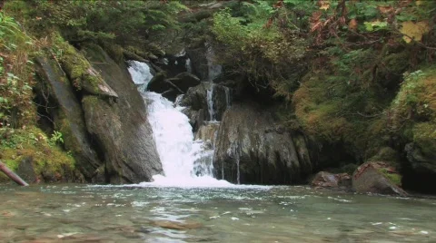 Pond view of waterfall Video stock 264326