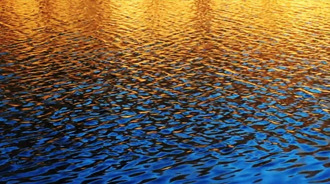 Pond Waves in sunset Stock Footage 36642966