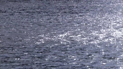 Pond waves tranquil pattern with sun beams reflection Stock Footage 58742061