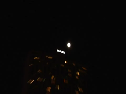 Pond5 - Full Moon and Building Stock Footage