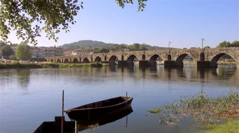 Ponde de Lima bridge - Portugal. Stock Footage 63394400