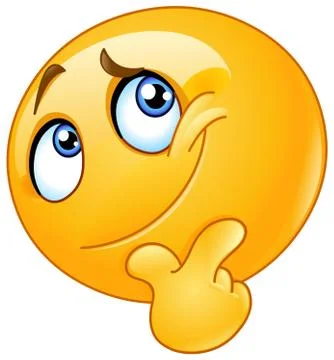 Ponder emoticon Stock Illustration