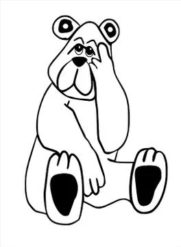 Pondering Bear Stock Illustration