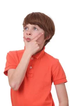Pondering boy Stock Photos