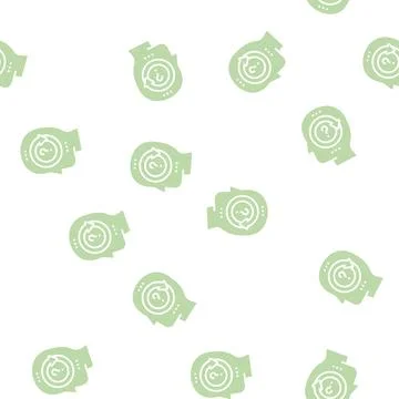 Pondering question glyph seamless pattern Stock Illustration