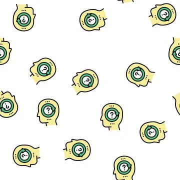 Pondering question vector seamless pattern Stock Illustration