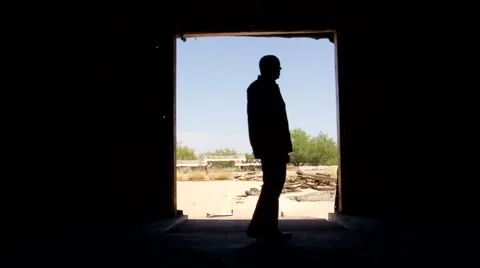 Pondering silhouette Stock-Footage 47787268