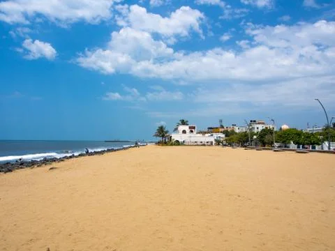 Pondicherry Beach Stock Photos
