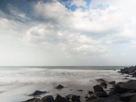 Pondicherry Beach Stock Photos