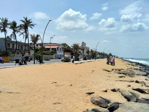 Pondicherry Beach Stock Photos