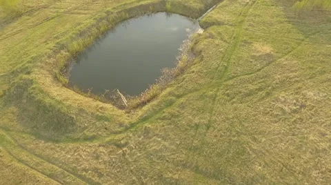 Ponds and forest in a sunset 스톡 동영상 69068075