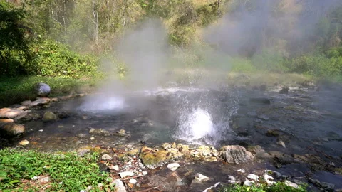 Pong Dueat Hot Spring Stock Footage 134257336