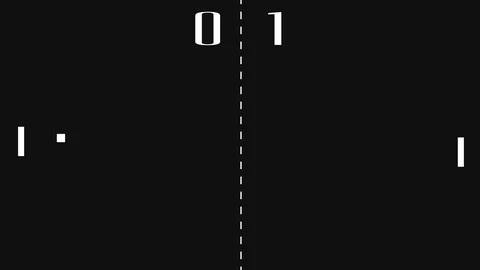 Pong Electronic Table Tennis Simulation Video stock 107500819