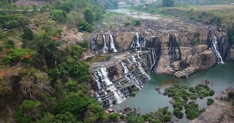 Pongour Falls, Da Lat, Vietnam Stock Footage 88267341