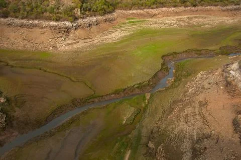 The Ponsul River, affluent of Tejo River, in Portugal Stock Photos