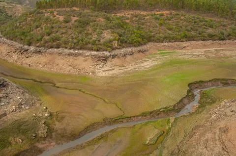The Ponsul River, affluent of Tejo River, in Portugal Stock Photos