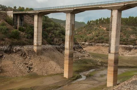 The Ponsul River, affluent of Tejo River, in Portugal Stock Photos