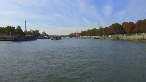Pont Alexandre III and the Eiffel Tower in Paris Stock Footage 133106551