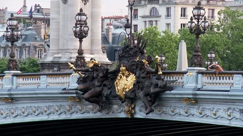 Pont Alexandre III bridge - Paris France Stock Footage 44348595