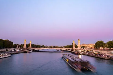 Pont Alexandre III bridge in Paris Stock Photos