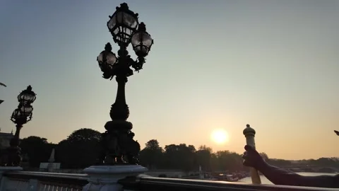 The Pont Alexandre III is a deck arch bridge that spans the Seine in Paris. Vídeos de archivo 323188885