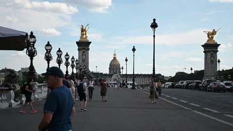 Pont Alexandre III 스톡 동영상 245379492