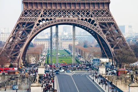 Pont d iena and eiffel tower in paris Stock-Fotos